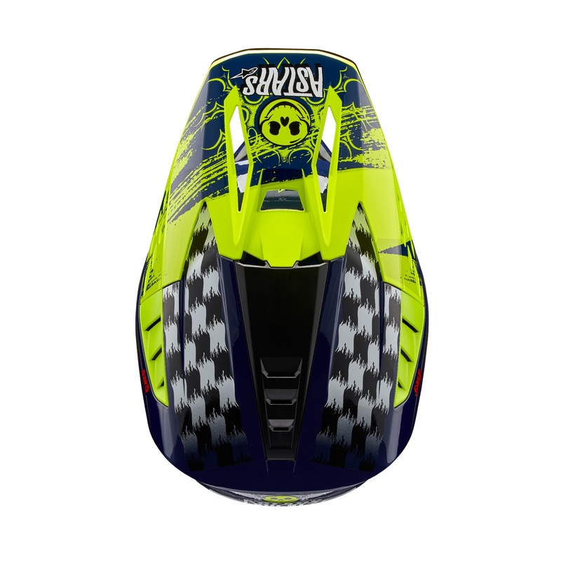 Alpinestars S-M5 Rash каска за мотокрос синьо-жълто