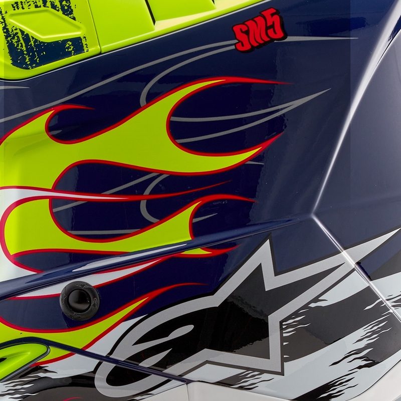 Alpinestars S-M5 Rash каска за мотокрос синьо-жълто
