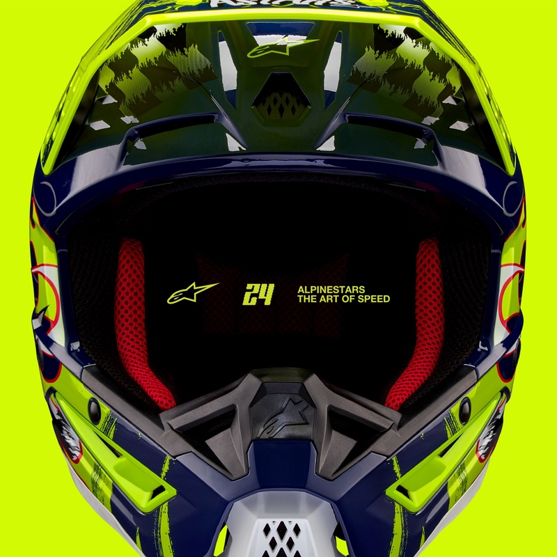 Alpinestars S-M5 Rash каска за мотокрос синьо-жълто