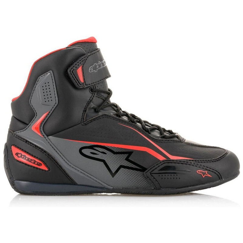 Alpinestars Faster-3 черно-сиво-червени ботуши за мотоциклет
