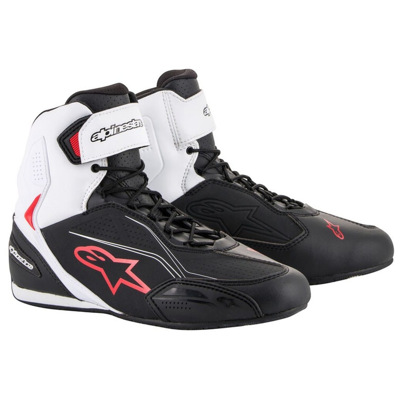 Alpinestars Faster-3 черни, бели и червени ботуши за мотоциклет