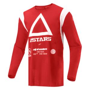 Тениска за мотокрос Alpinestars Techdura fluo red