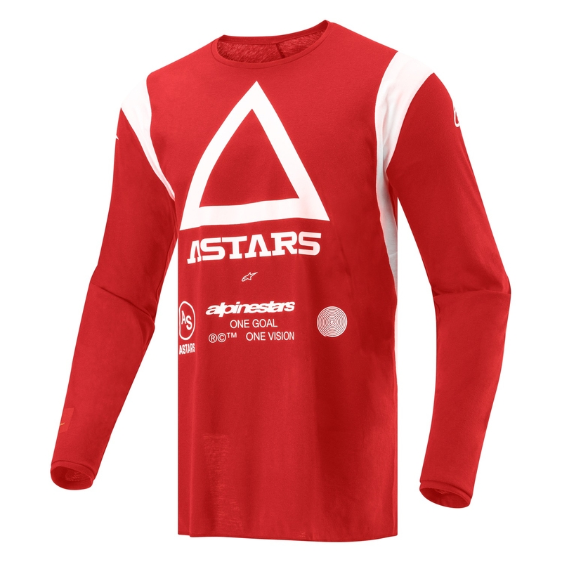 Тениска за мотокрос Alpinestars Techdura fluo red