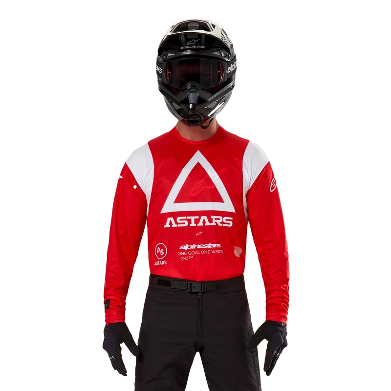 Тениска за мотокрос Alpinestars Techdura fluo red