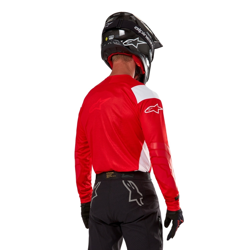Тениска за мотокрос Alpinestars Techdura fluo red