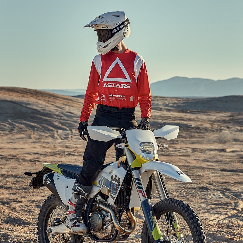 Тениска за мотокрос Alpinestars Techdura fluo red