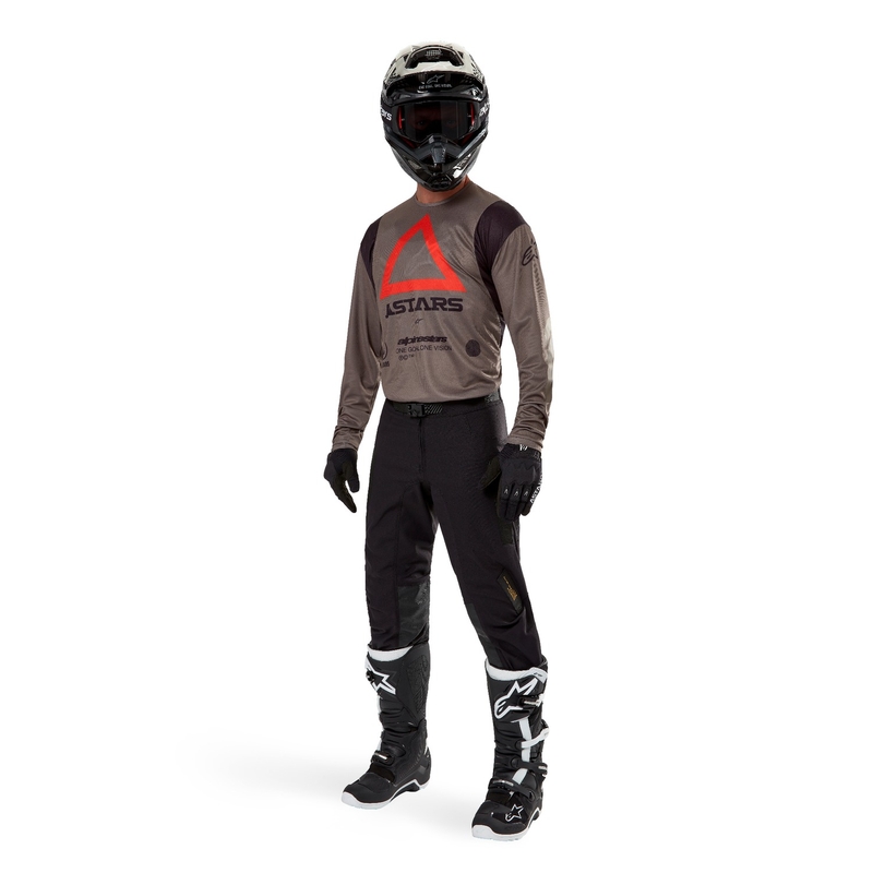 Тениска за мотокрос Alpinestars Techdura кафява