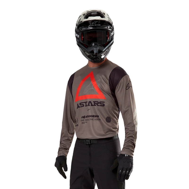 Тениска за мотокрос Alpinestars Techdura кафява