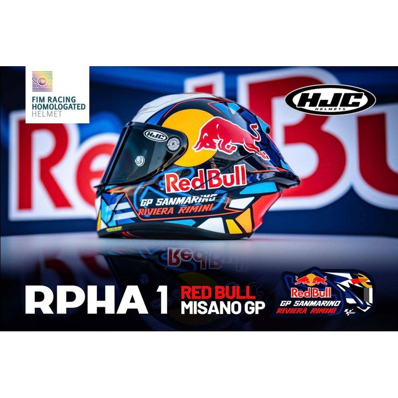 Интегрална мотоциклетна каска HJC RPHA Redbull Misano GP MC21 multicolor