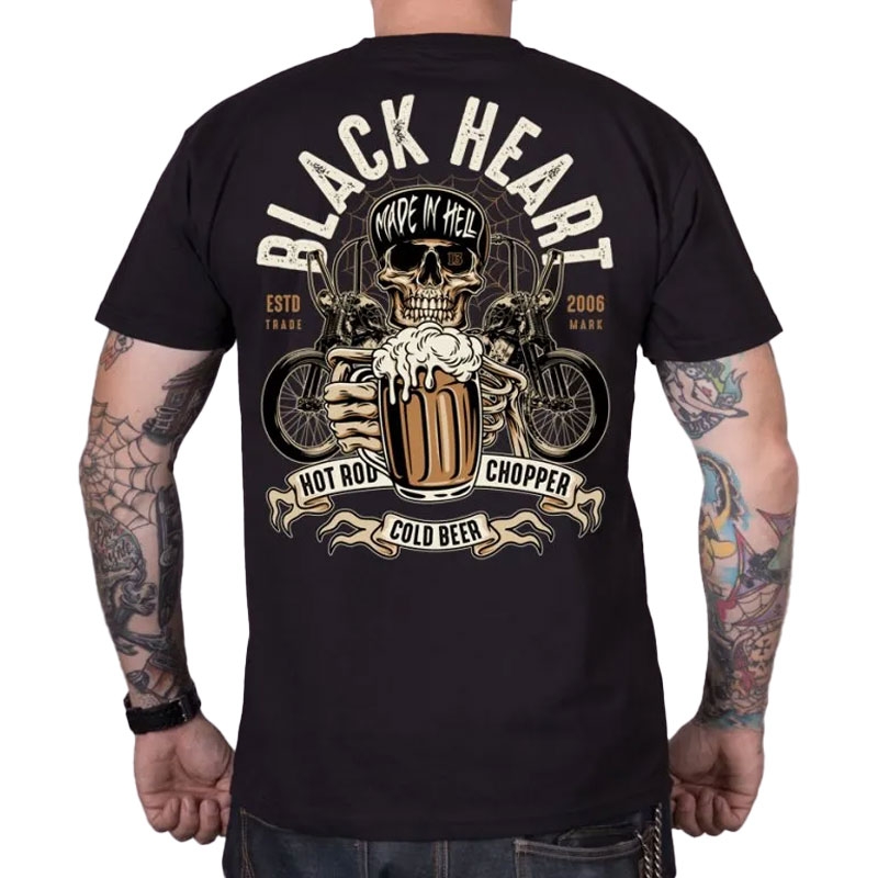 Тениска Black Heart Beer Biker black