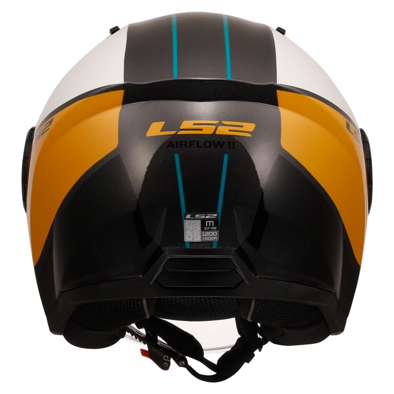 Отворена мотоциклетна каска LS2 OF616 Airflow II Cover Glossy White-Brown