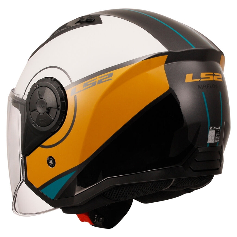 Отворена мотоциклетна каска LS2 OF616 Airflow II Cover Glossy White-Brown