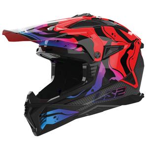 Мотокрос каска LS2 MX708 Fast II Wash червена