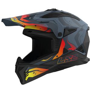 Мотокрос каска LS2 MX708 Fast II Wash тъмно сива