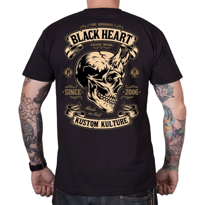 Тениска Black Heart Devil Skull black