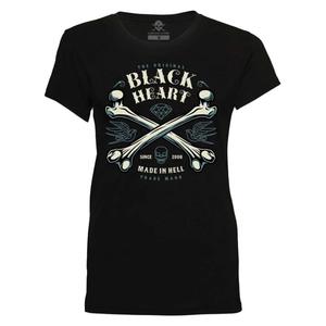 Дамска тениска Black Heart Bones black
