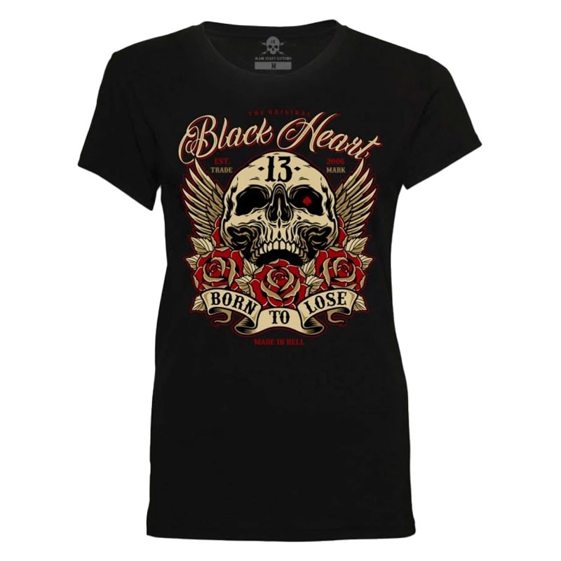 Дамска тениска Black Heart Born To Lose black