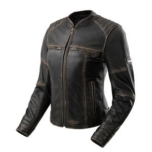 Дамско кожено мотоциклетно яке Rebelhorn Hunter II кафяво
