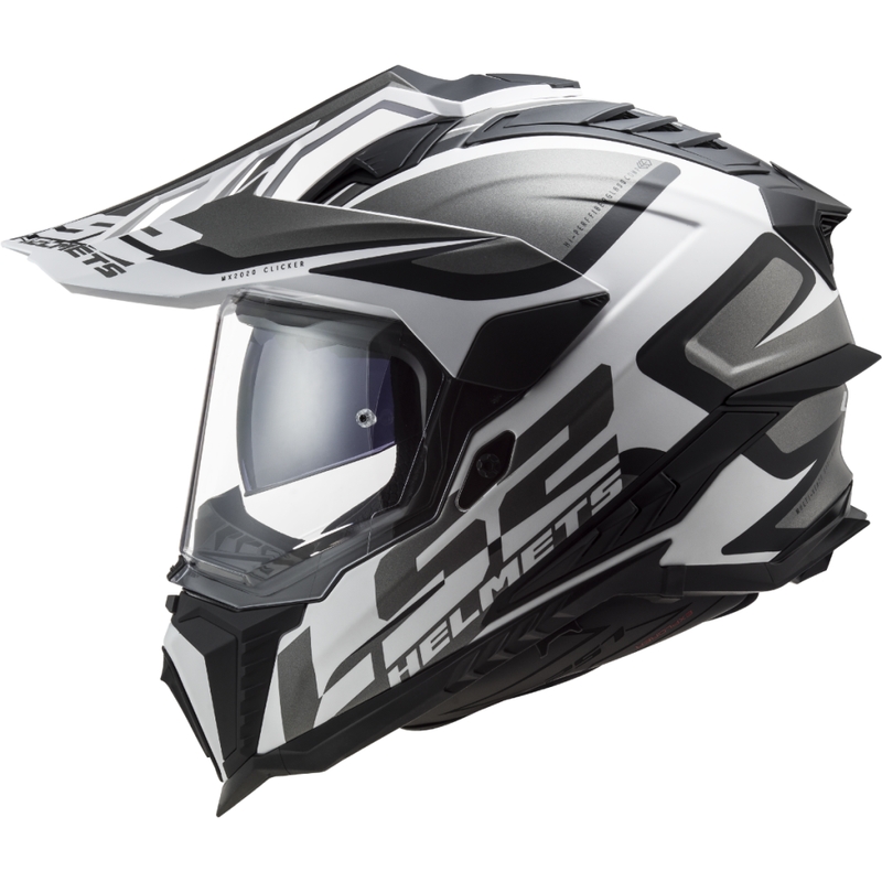 Ендуро каска LS2 MX701 Explorer Alter матово черно и бяло