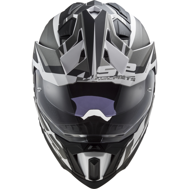 Ендуро каска LS2 MX701 Explorer Alter матово черно и бяло