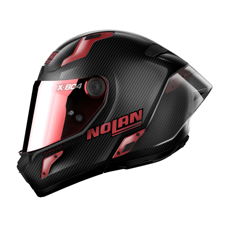 Nolan X-804 RS Ultra Carbon Iridium Edition Черно-червена интегрална мотоциклетна каска