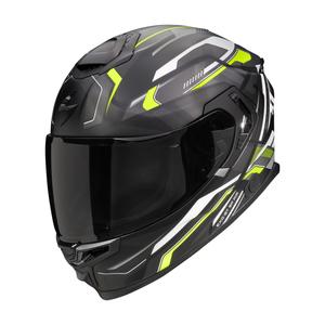 Интегрална каска за мотоциклет Scorpion EXO-GT SP Air Augusta черно-сиво-флуорово жълто