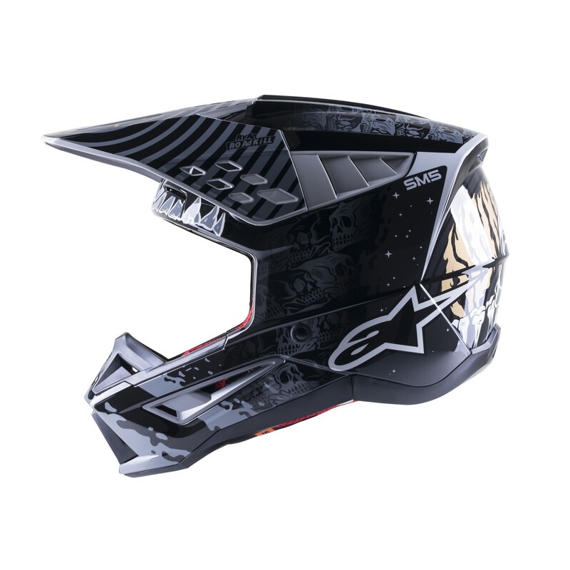 Motokrosová helma Alpinestars S-M5 Solar Flare černo-šedá výprodej