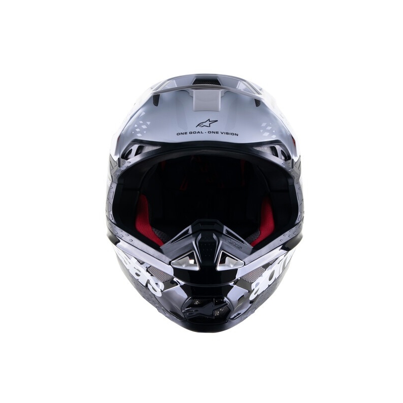 Alpinestars Supertech S-M8 Radium 2 Мотокрос каска черно и бяло