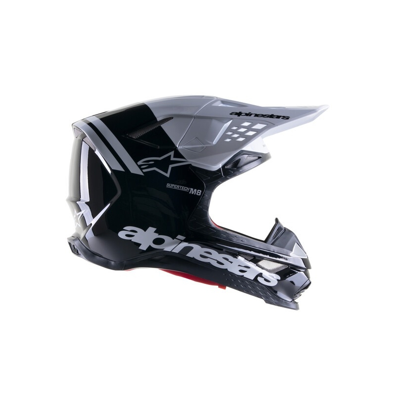 Alpinestars Supertech S-M8 Radium 2 Мотокрос каска черно и бяло