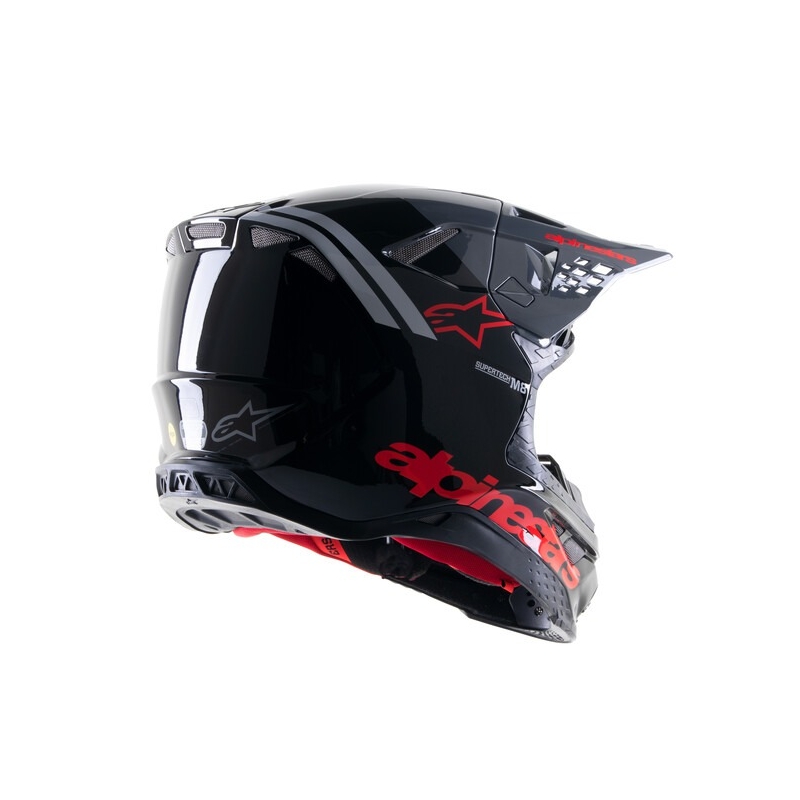 Alpinestars Supertech S-M8 Radium 2 мотокрос каска черно-сиво-червена