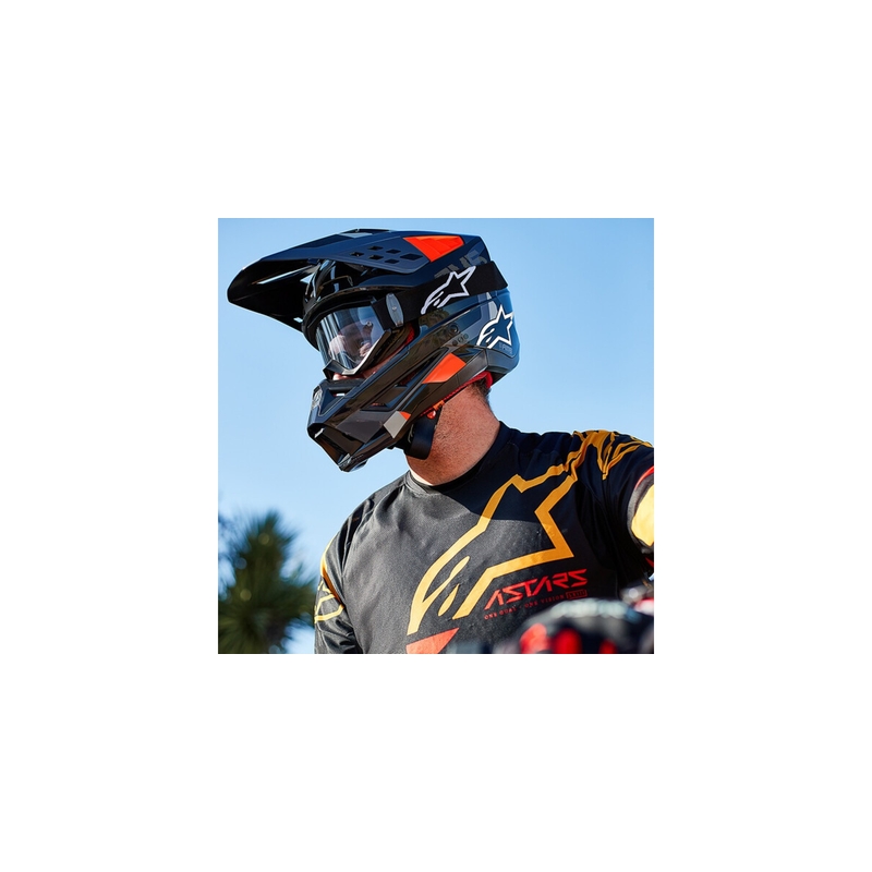 Motokrosová helma Alpinestars S-M5 Rover antracit-fluo červeno- maskáčová šedá