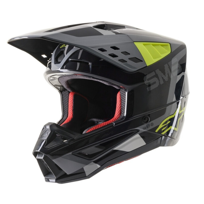 Alpinestars S-M5 Rover Каска за мотокрос антрацит-флуорово жълто- камуфлажно сиво