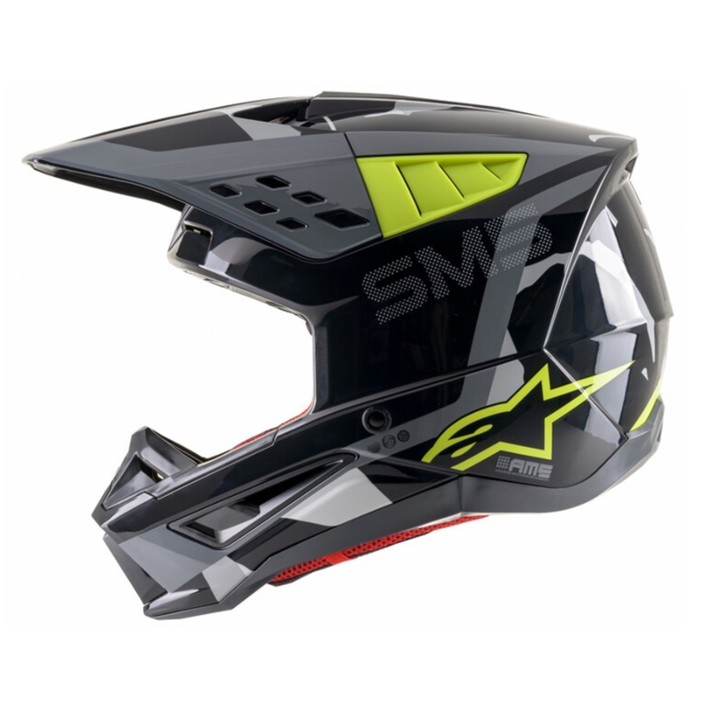 Alpinestars S-M5 Rover Каска за мотокрос антрацит-флуорово жълто- камуфлажно сиво