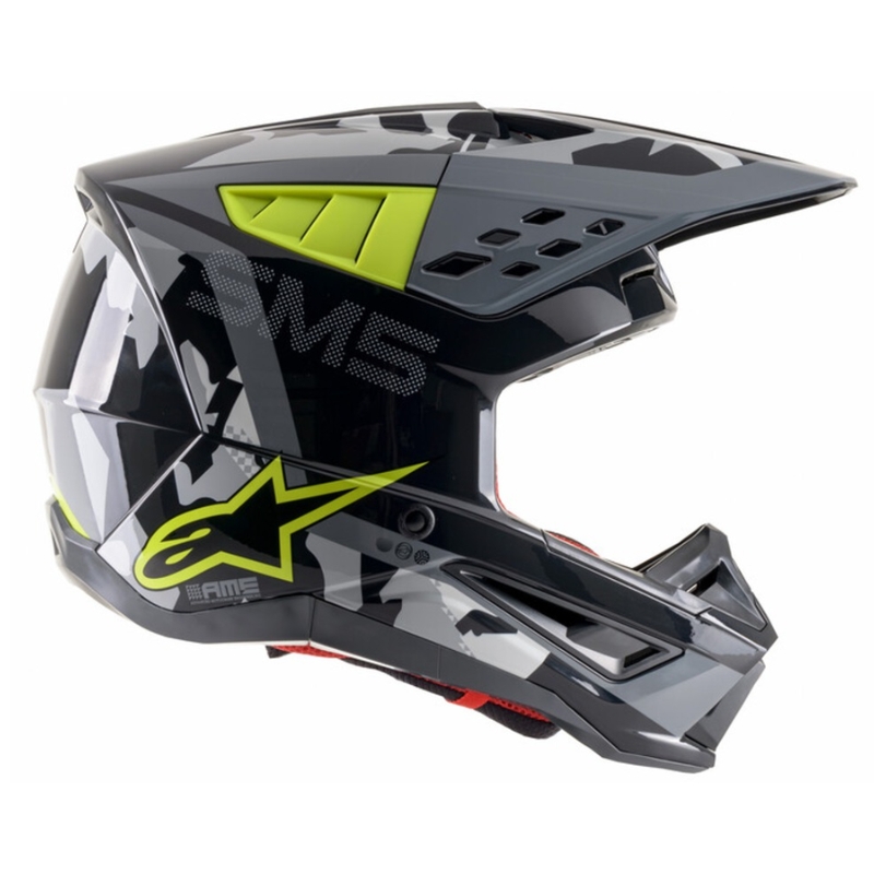 Alpinestars S-M5 Rover Каска за мотокрос антрацит-флуорово жълто- камуфлажно сиво