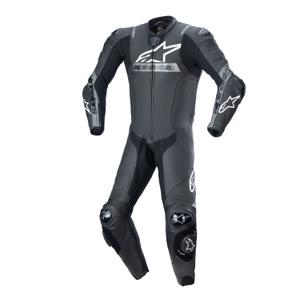 Alpinestars Missile 2 Ward черен и сив кожен мотоциклетен гащеризон