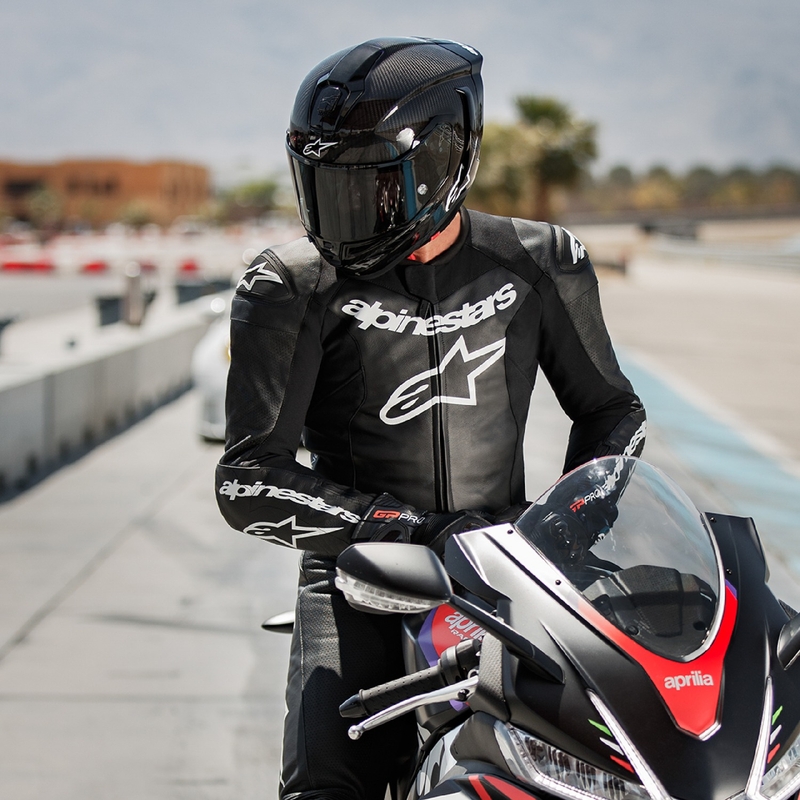 Alpinestars GP Force Lurv черен кожен мотоциклетен гащеризон