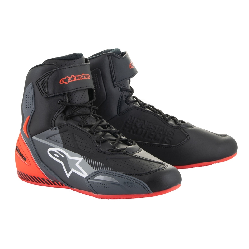Alpinestars Faster-3 black-grey-fluo red мотоциклетни ботуши