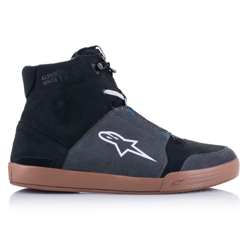 Alpinestars Chrome Черно-сиво-кафяво-сини мотоциклетни ботуши