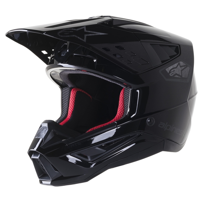 Мотокрос каска Alpinestars S-M5 Scout черна и сребърна