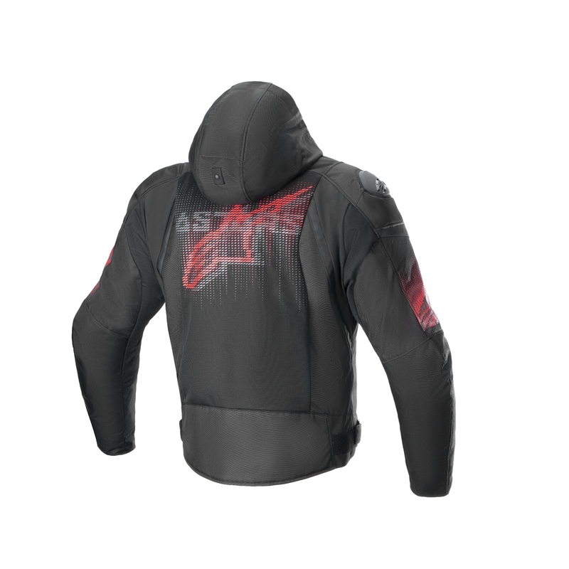 Alpinestars Zaca Air Venom Водоустойчиво яке за мотоциклет Black/Fluo Red