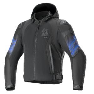 Alpinestars Zaca Air Venom Водоустойчиво яке за мотоциклет Black/Fluo Blue