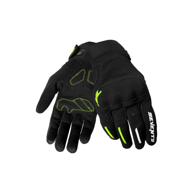 Ръкавици за мотоциклет Seventy Degrees SD-C40 Asphalt black-fluo yellow