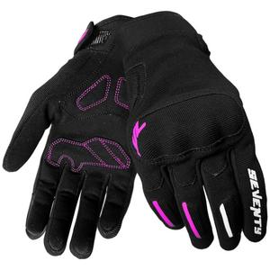 Дамски ръкавици за мотоциклет Seventy Degrees SD-C42 Asphalt black and pink