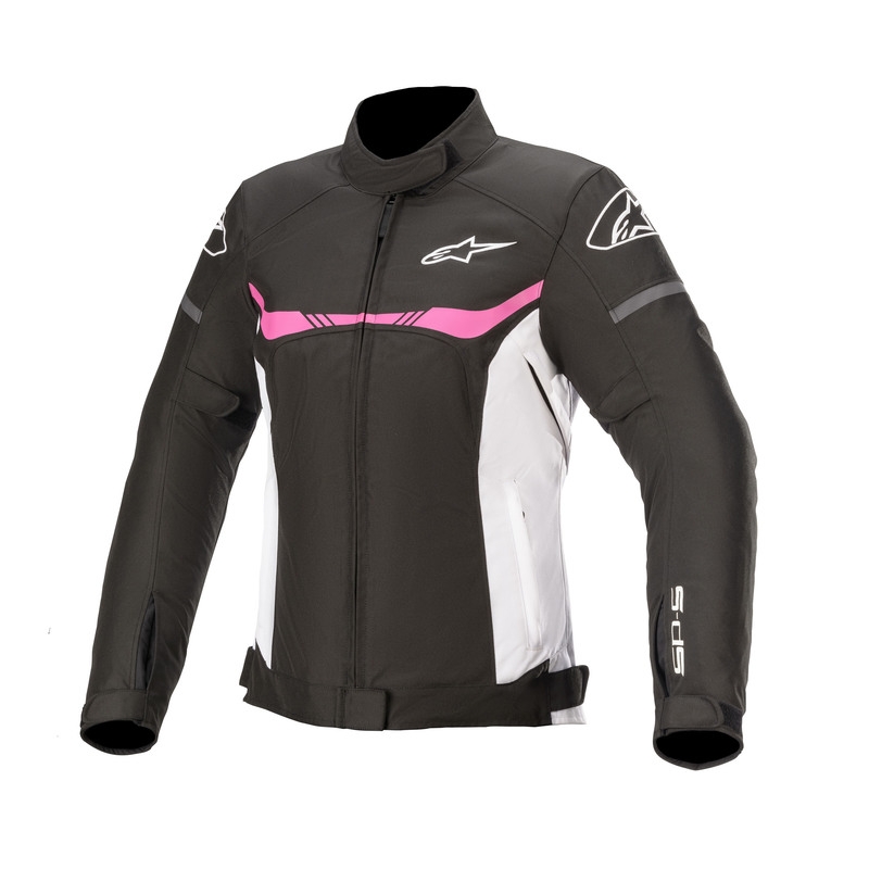 Alpinestars Stella T-SPS дамско водоустойчиво яке за мотоциклети в черно, бяло и розово