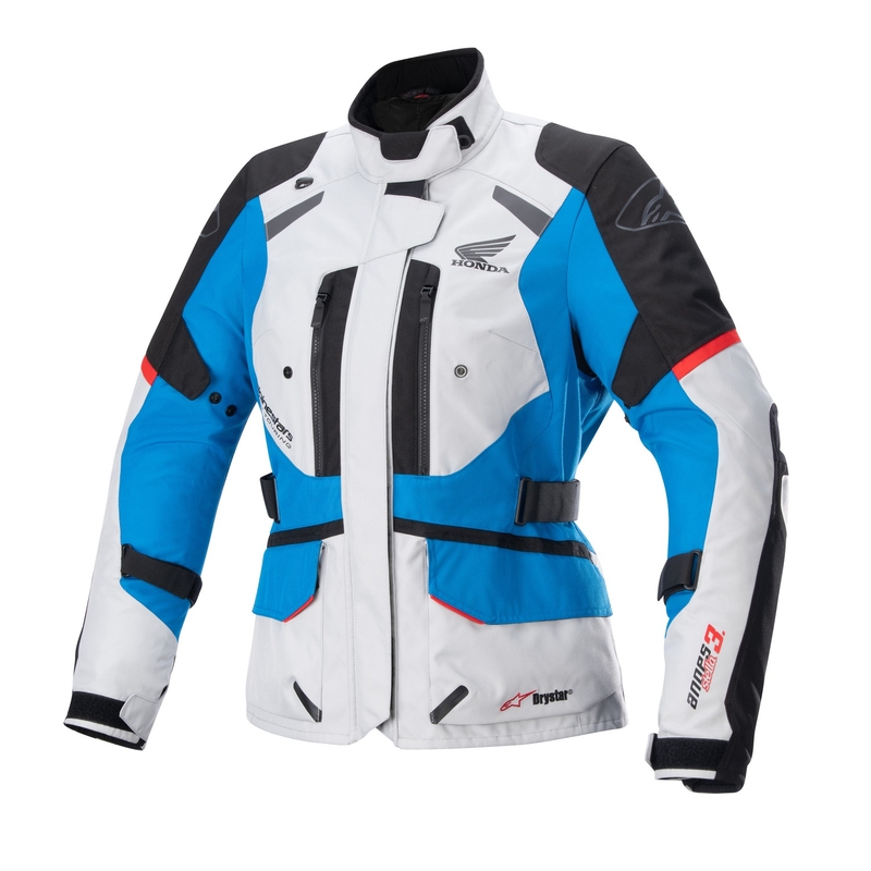 Alpinestar Stella Andes Drystar Honda Grey-Black-Blue-Red Мотоциклетно яке за жени 23 - Quality II