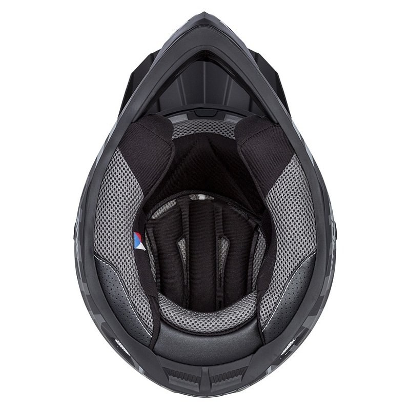 Dětská motokrosová helma Cassida Cross Cup Sonic Junior matná šedo-černá