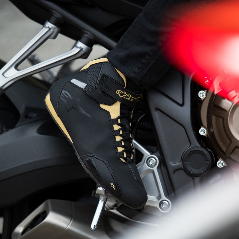 Alpinestars Stella Sector Black-Champagne дамски ботуши за мотоциклетизъм