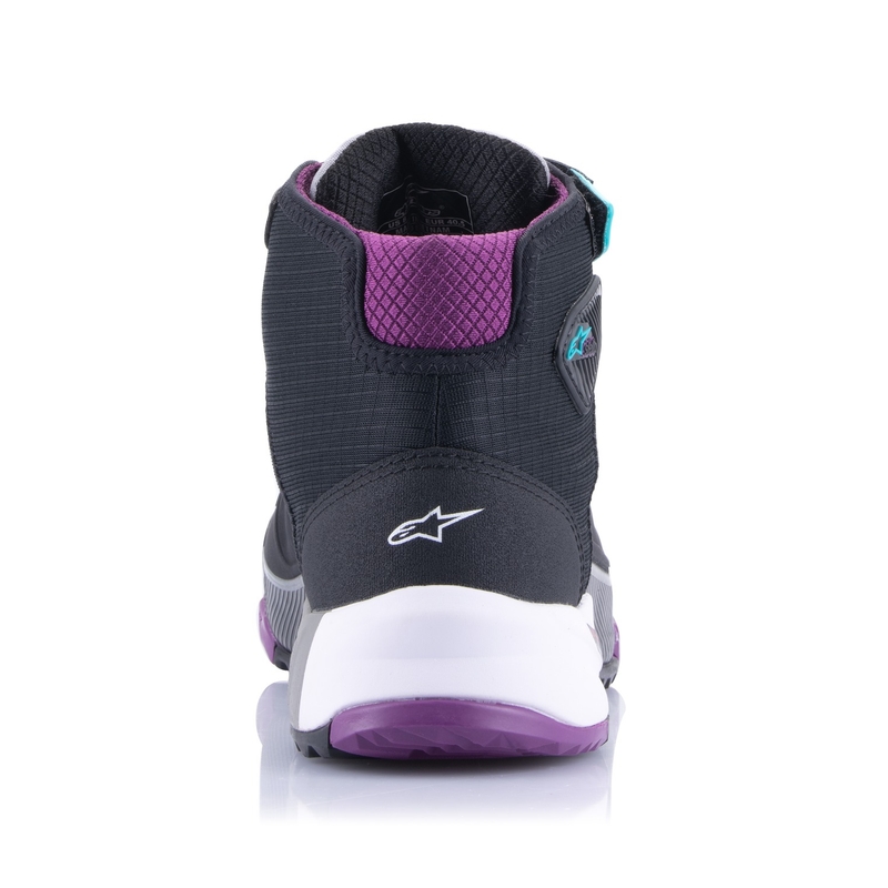 Alpinestars Женски Stella CR-X Drystar Черно-сиво-виолетово-тюркоазено Мотоциклетни ботуши