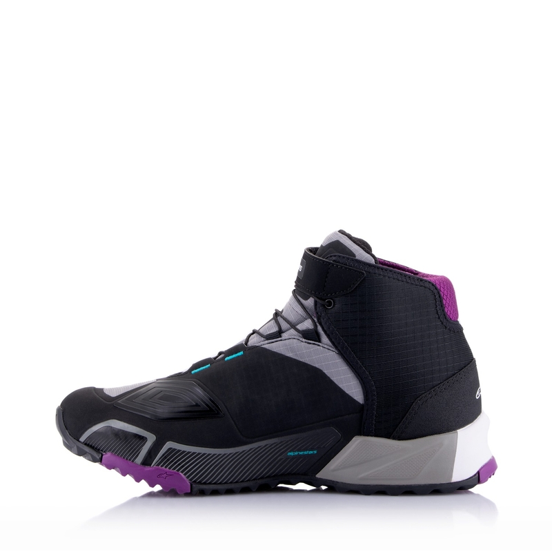 Alpinestars Женски Stella CR-X Drystar Черно-сиво-виолетово-тюркоазено Мотоциклетни ботуши