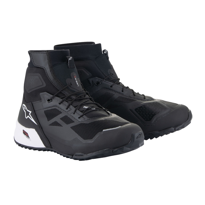 Alpinestars CR-1 черни и бели ботуши за мотоциклет